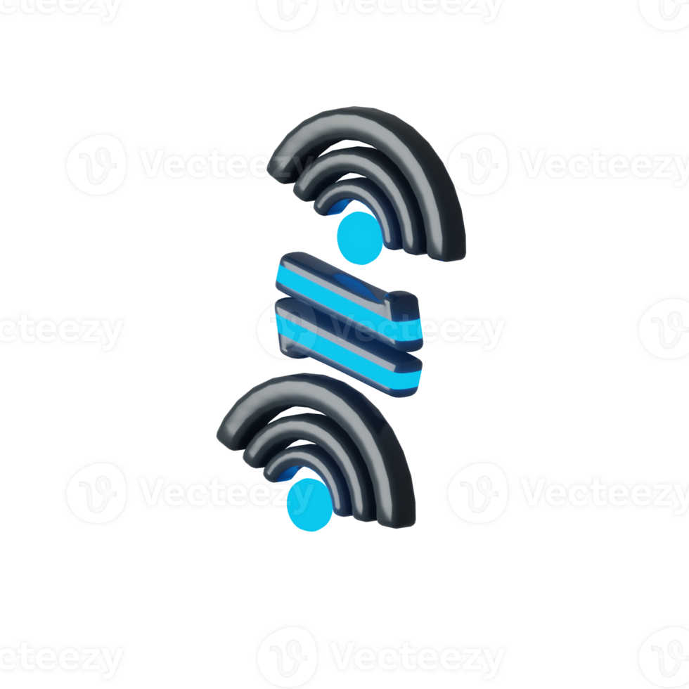 3D Connect Icon Render Illustration png