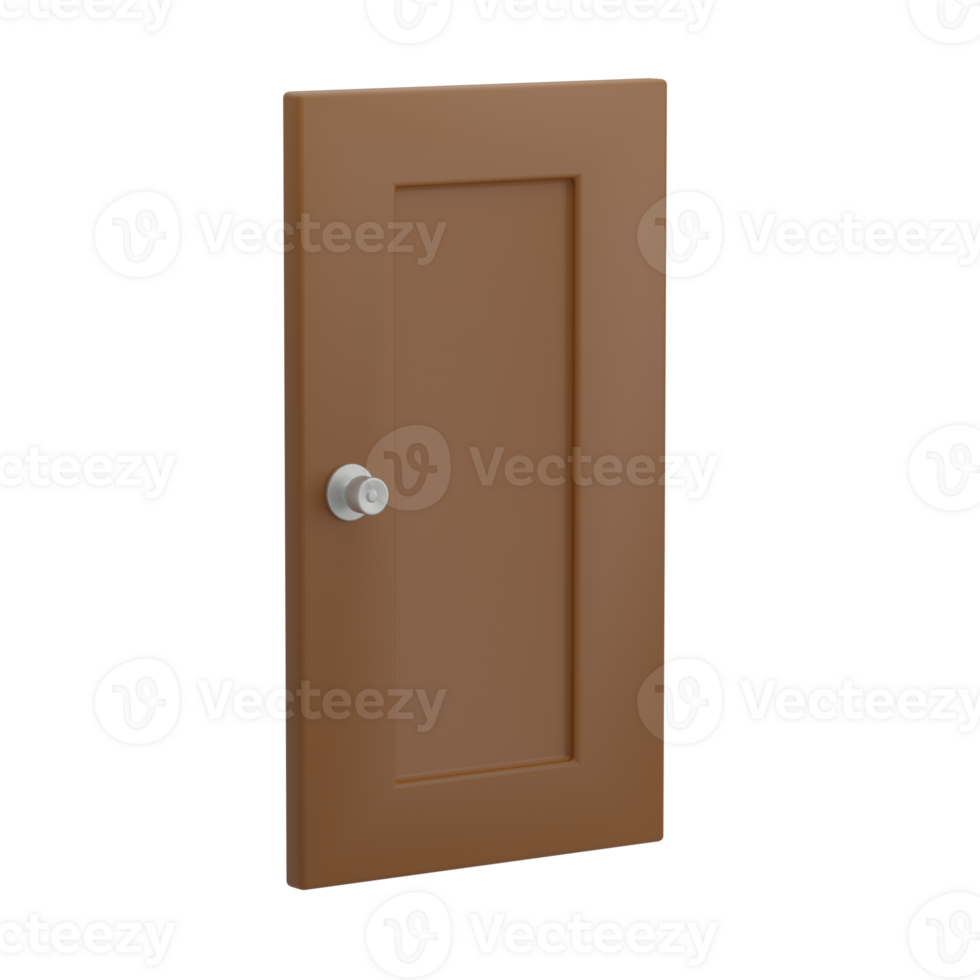 3D Door Icon Render Illustration png