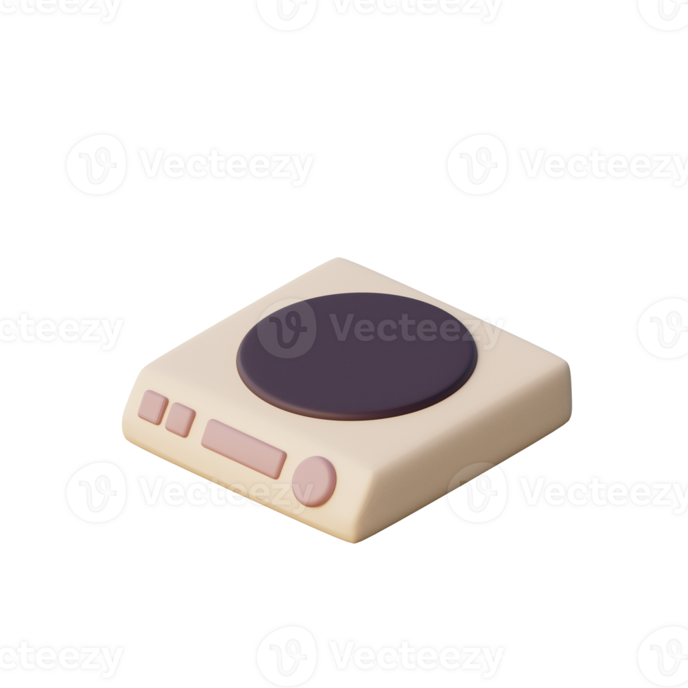 3D Electric Stove Icon Render Illustration png