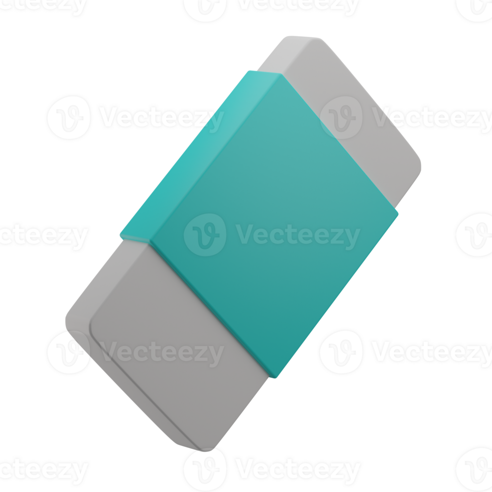 3D Eraser Icon Render Illustration png