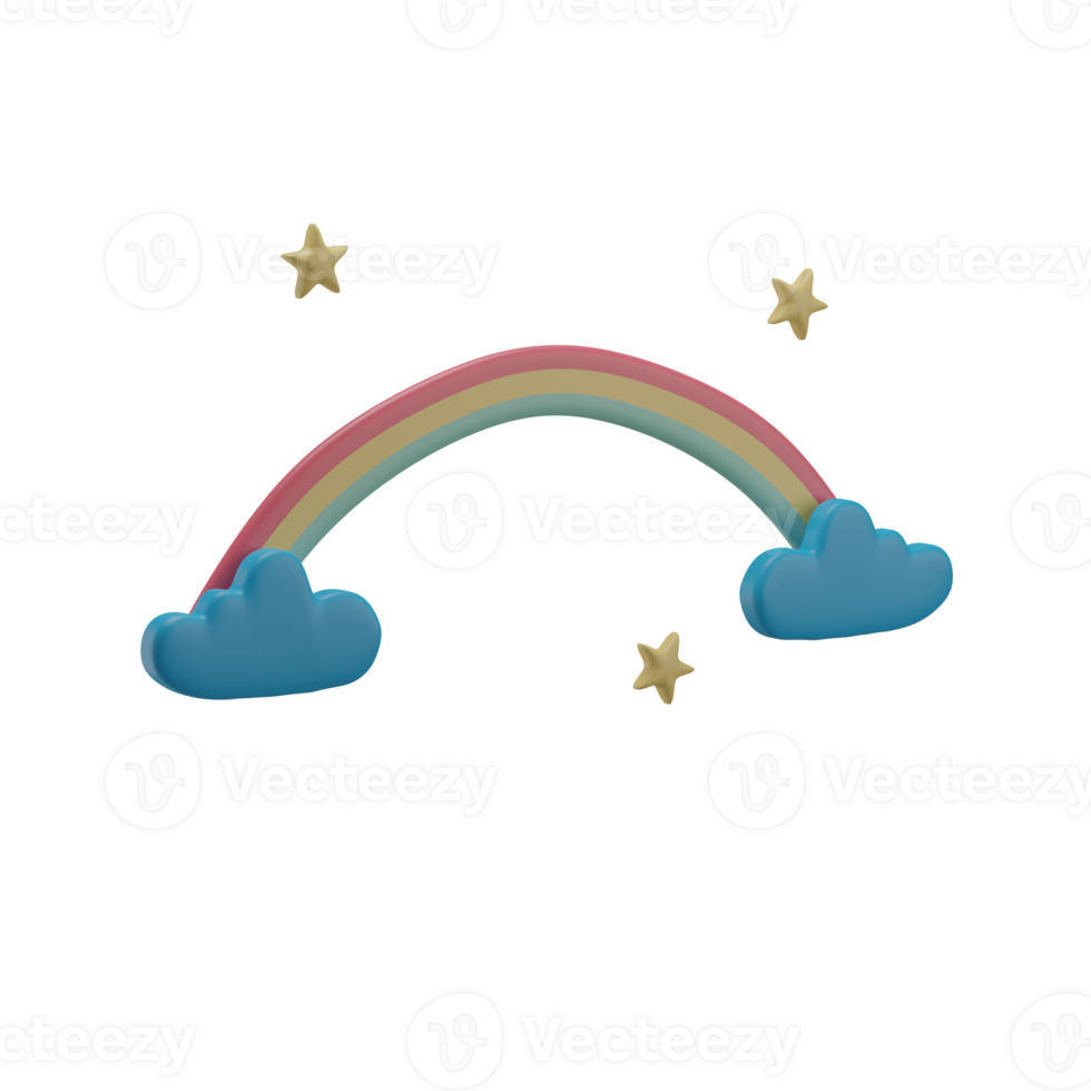 Cute 3D Fantasy Icon Render Illustration png