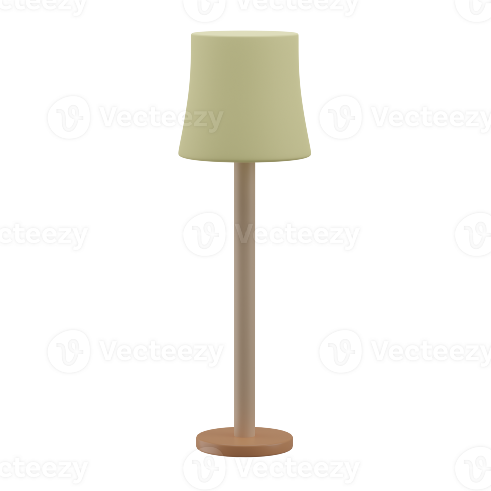 3D Floor Lamp Icon Render Illustration png