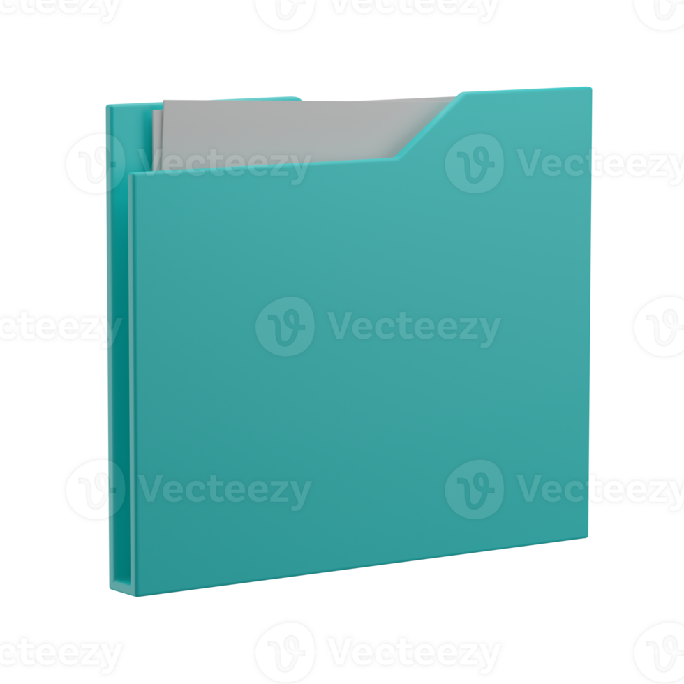 3D Folder Icon Render Illustration png