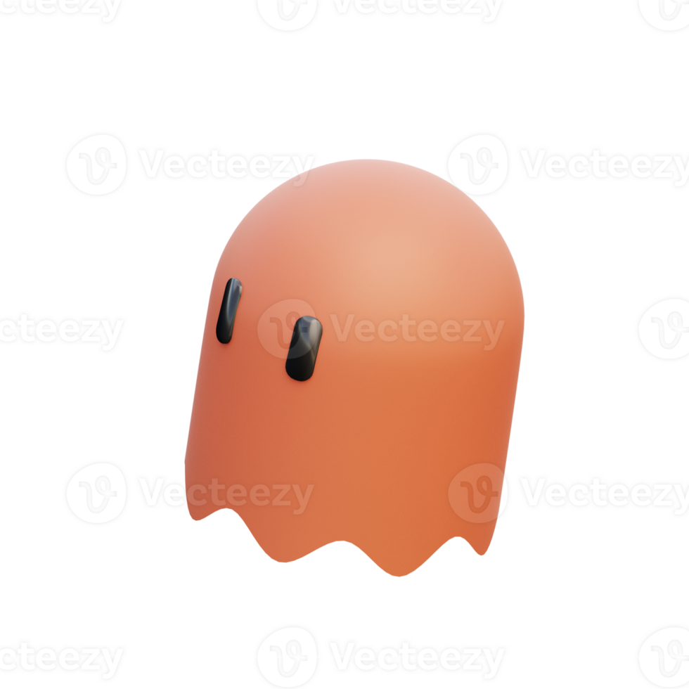 3D Ghost Icon Render Illustration png