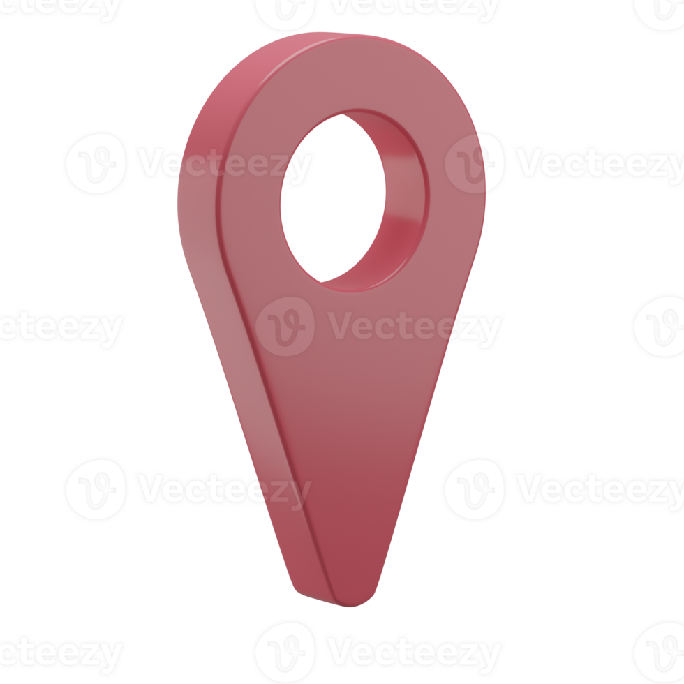Cute 3D GPS Icon Render Illustration png