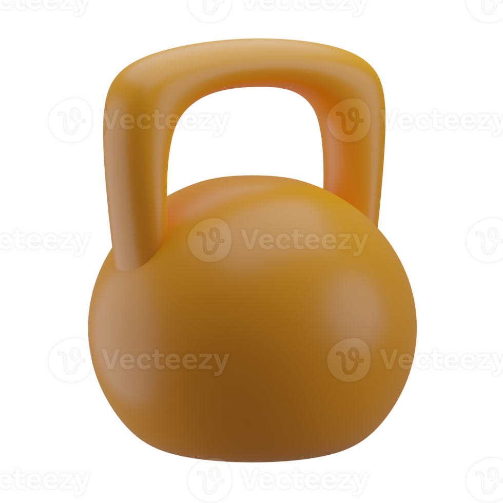 3D Kettlebell Icon Render Illustration png