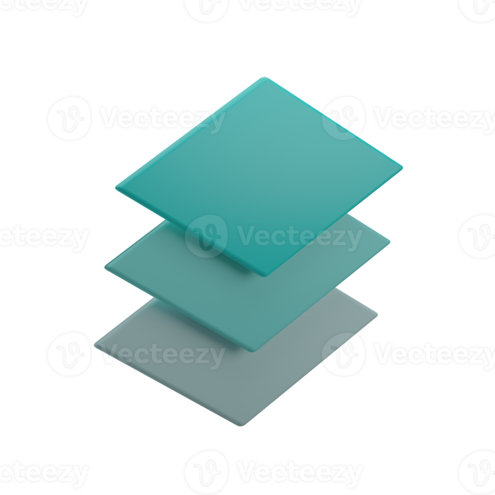 3D Layer Icon Render Illustration png