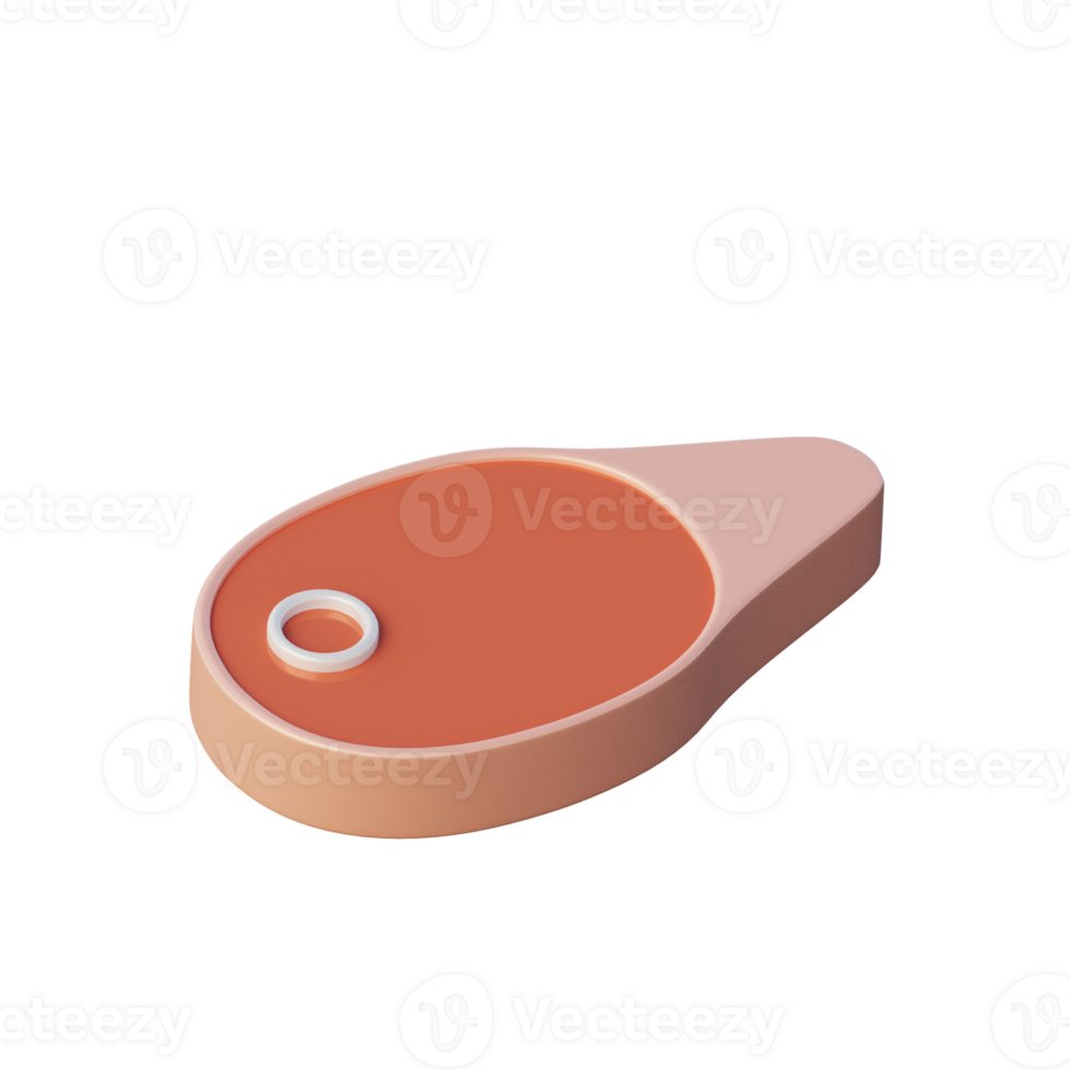 3D Meat Icon Render Illustration png