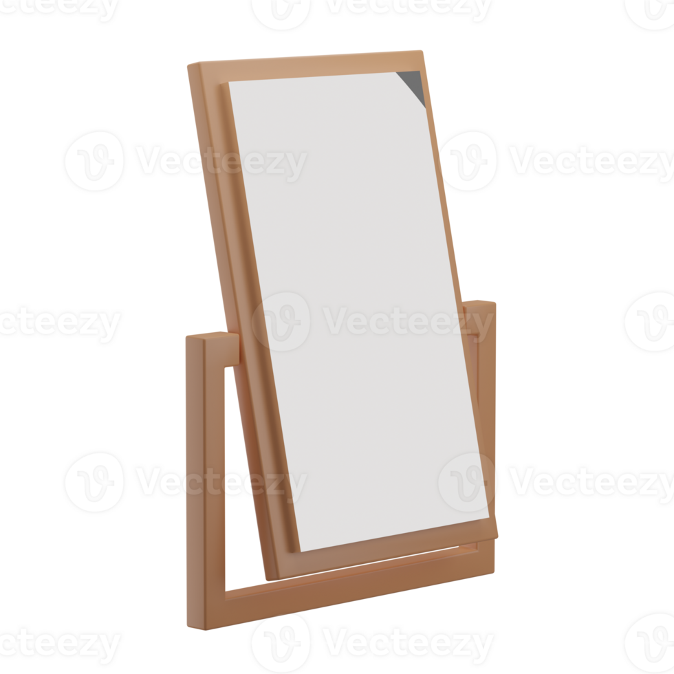 3D Mirror Icon Render Illustration png