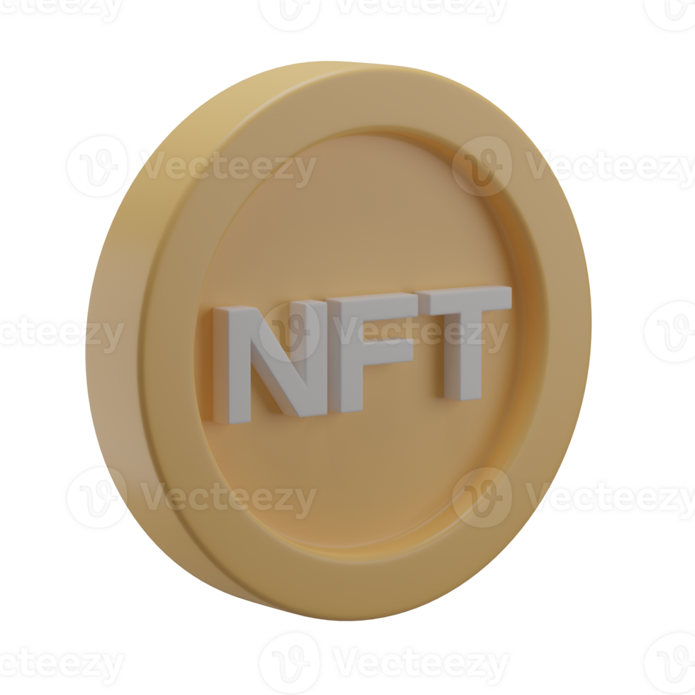 3D NFT Icon Render Illustration png