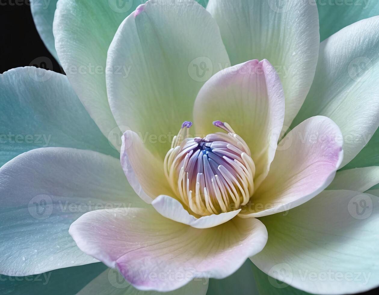 Detailed flower with soft translucent petals isolated on a white background, providing a clean, elegant botanical image suitable for refined floral illustrations and design elements photo