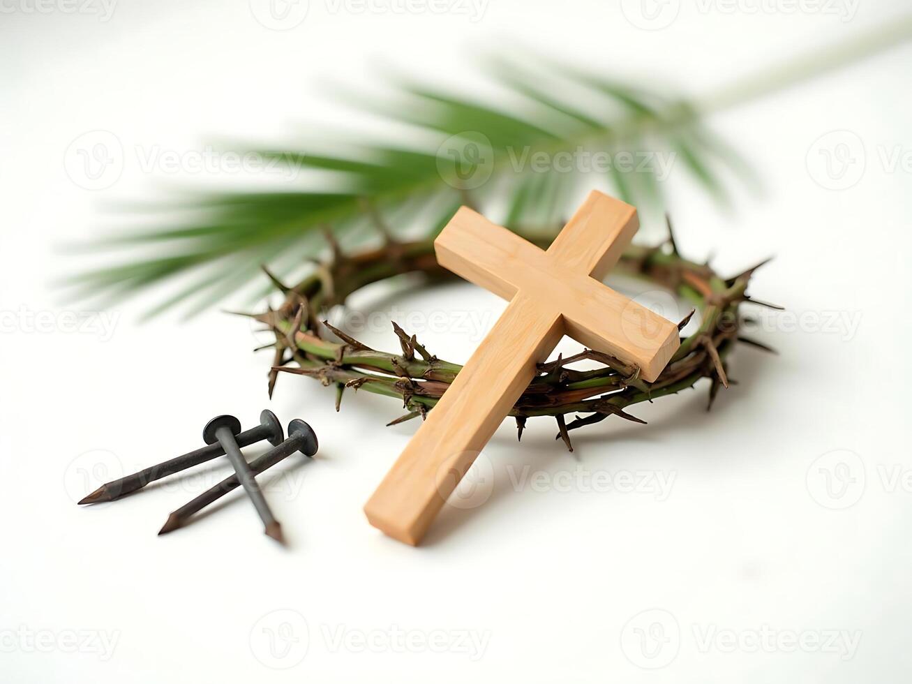 Jesus' cross and thorns photo