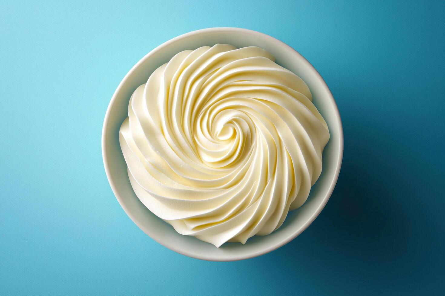 whipped cream with a swirl pattern photo