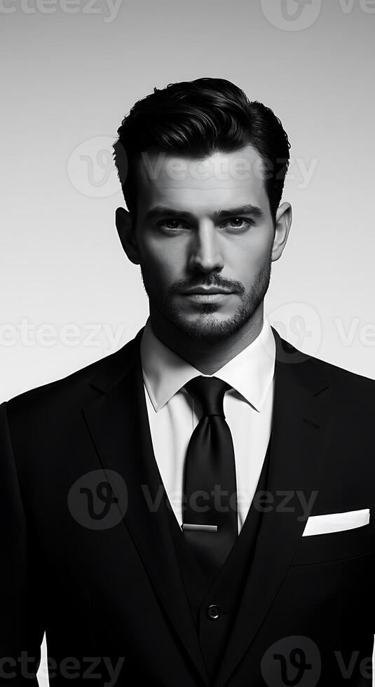 A man in a suit and tie posing for a photo