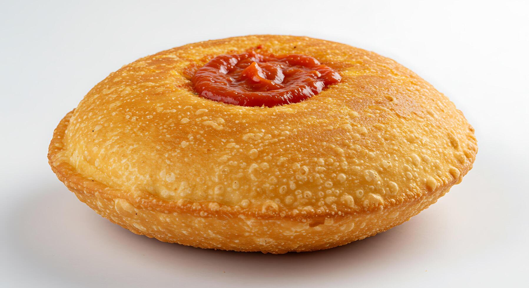 A pastry with a tomato on it photo