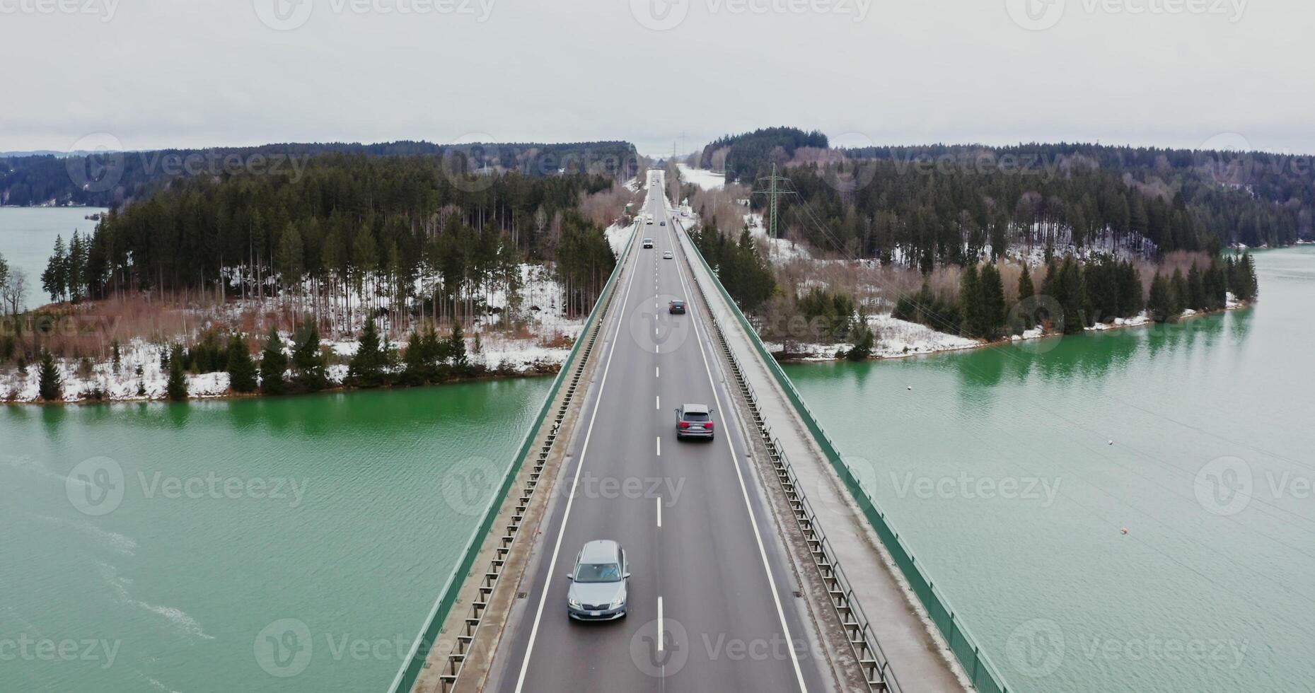 View of the bridge over the river photo