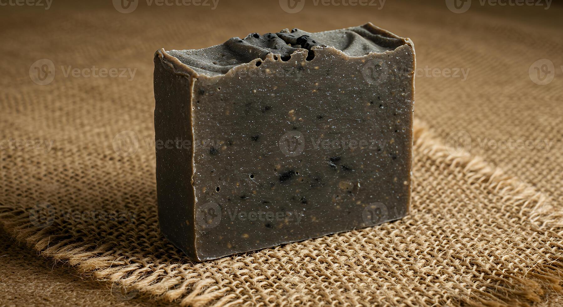 A soap bar with black and white spots on it photo