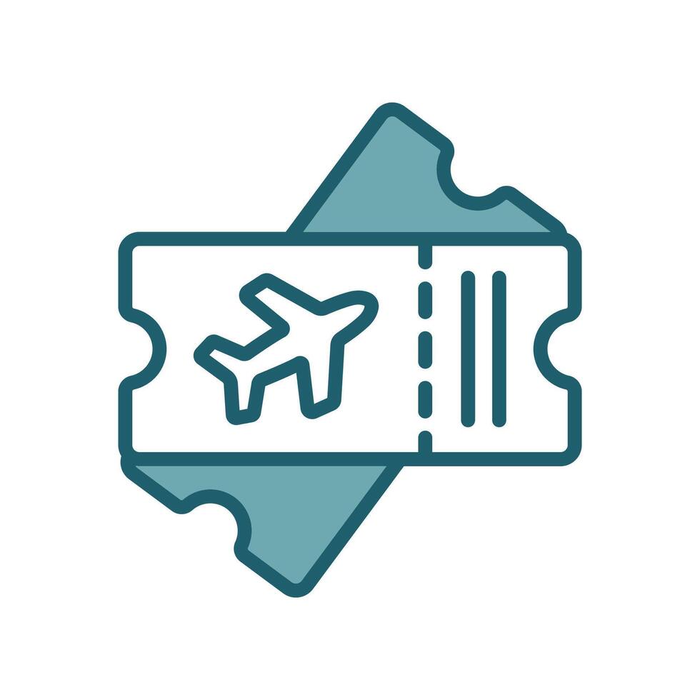Simple Boarding Pass Icons for Mobile UI vector