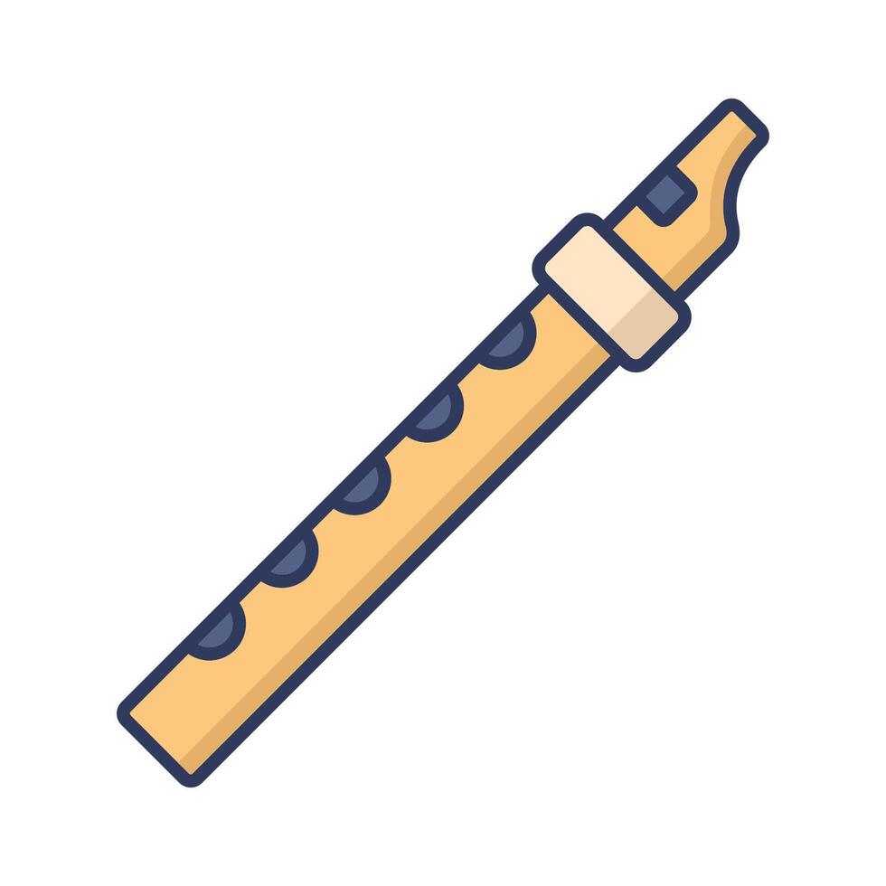 Orchestra Flute Icon Set vector