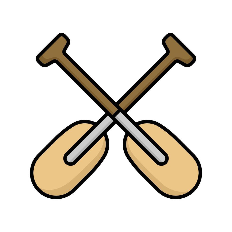 Paddle and Waves Icon Set vector