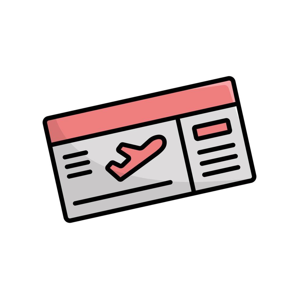 Boarding Pass Icon Set for Travel Apps and Websites vector