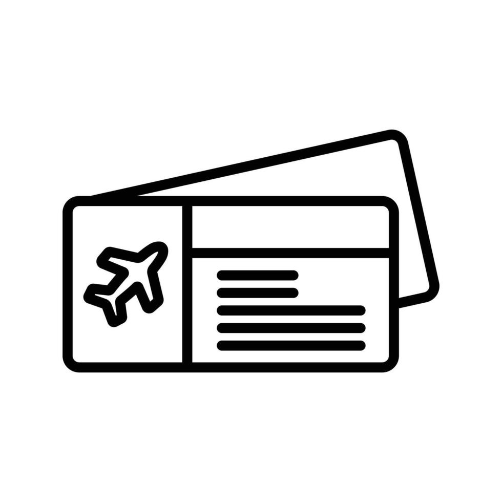Air Ticket and Boarding Pass Icons for Flight Booking vector