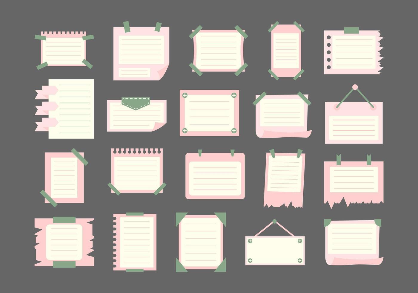 Cute Notepad Paper Element vector