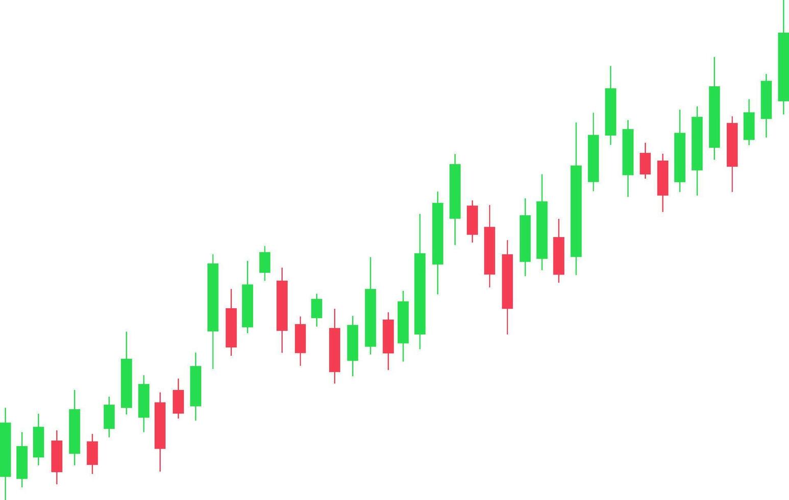 Stock market illustration on isolated background, flat illustration vector
