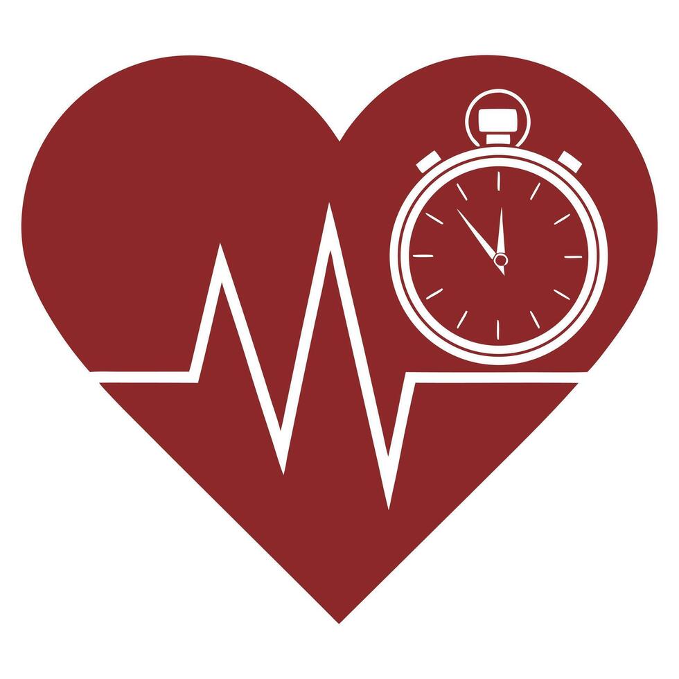 Heartbeat health time clock rate pulse vector