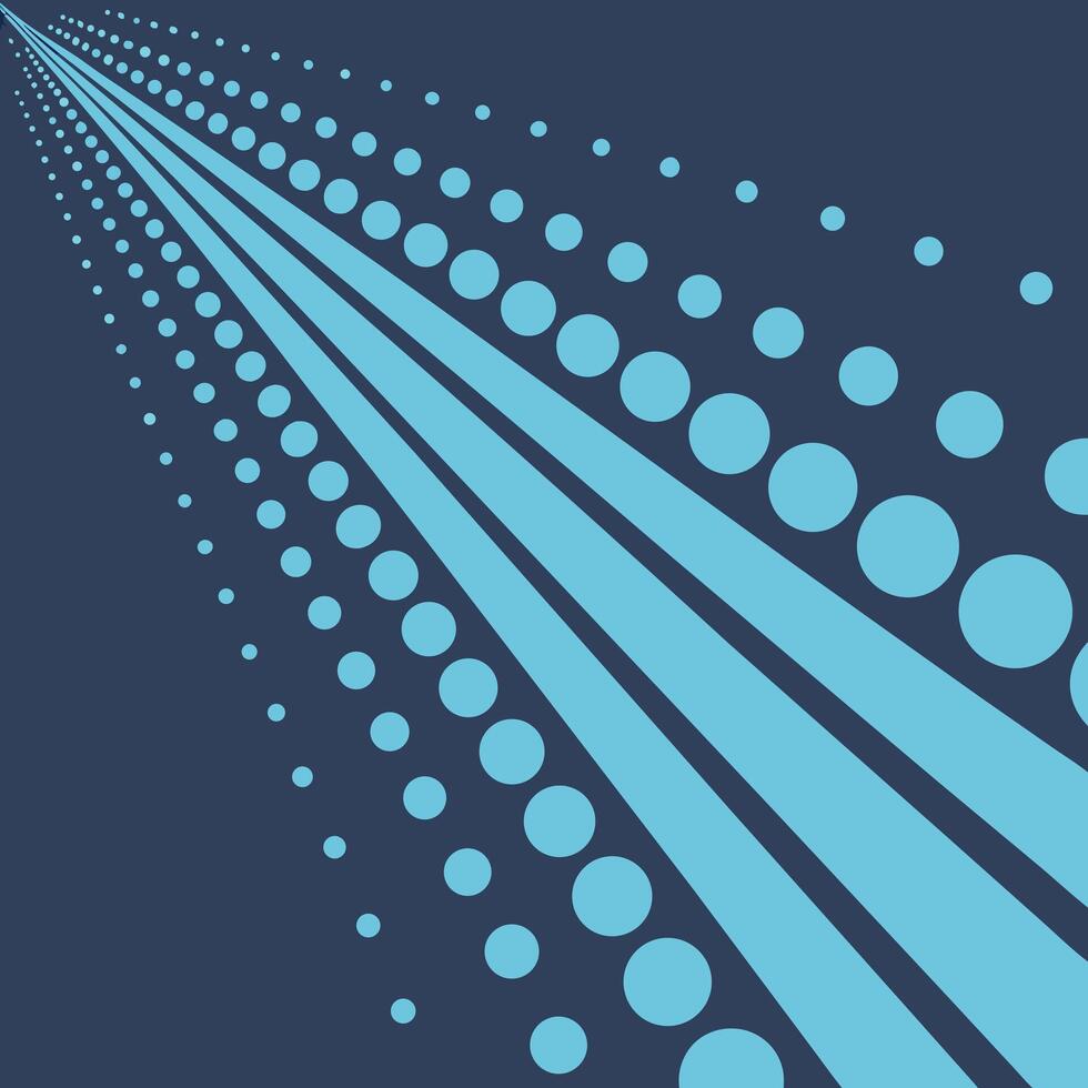 Abstract blue lines dotted background design vector