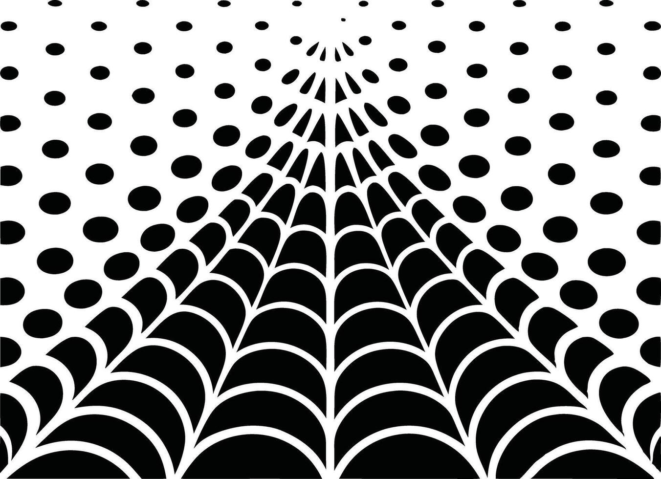 Black spiderweb pattern polka dot background design vector