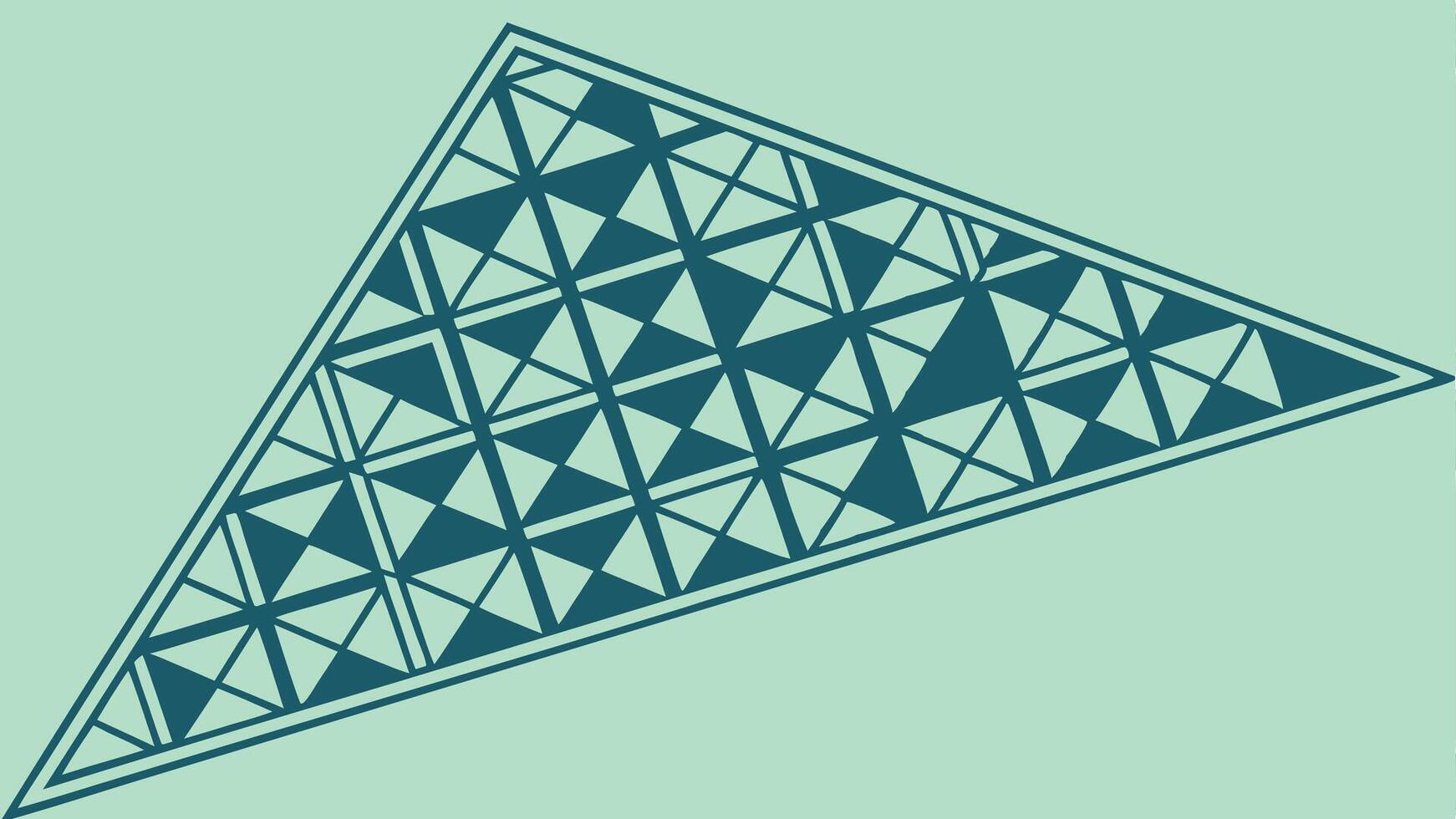 Abstract teal triangle geometric pattern vector