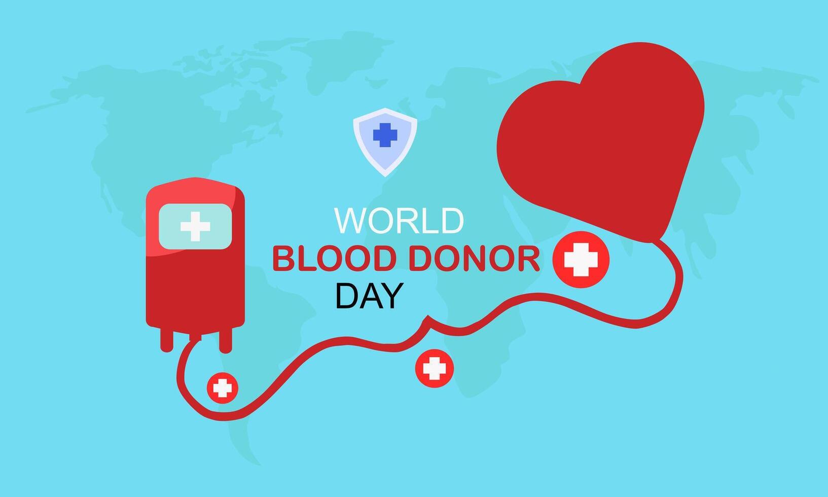World Blood Donor Day Blue Background vector