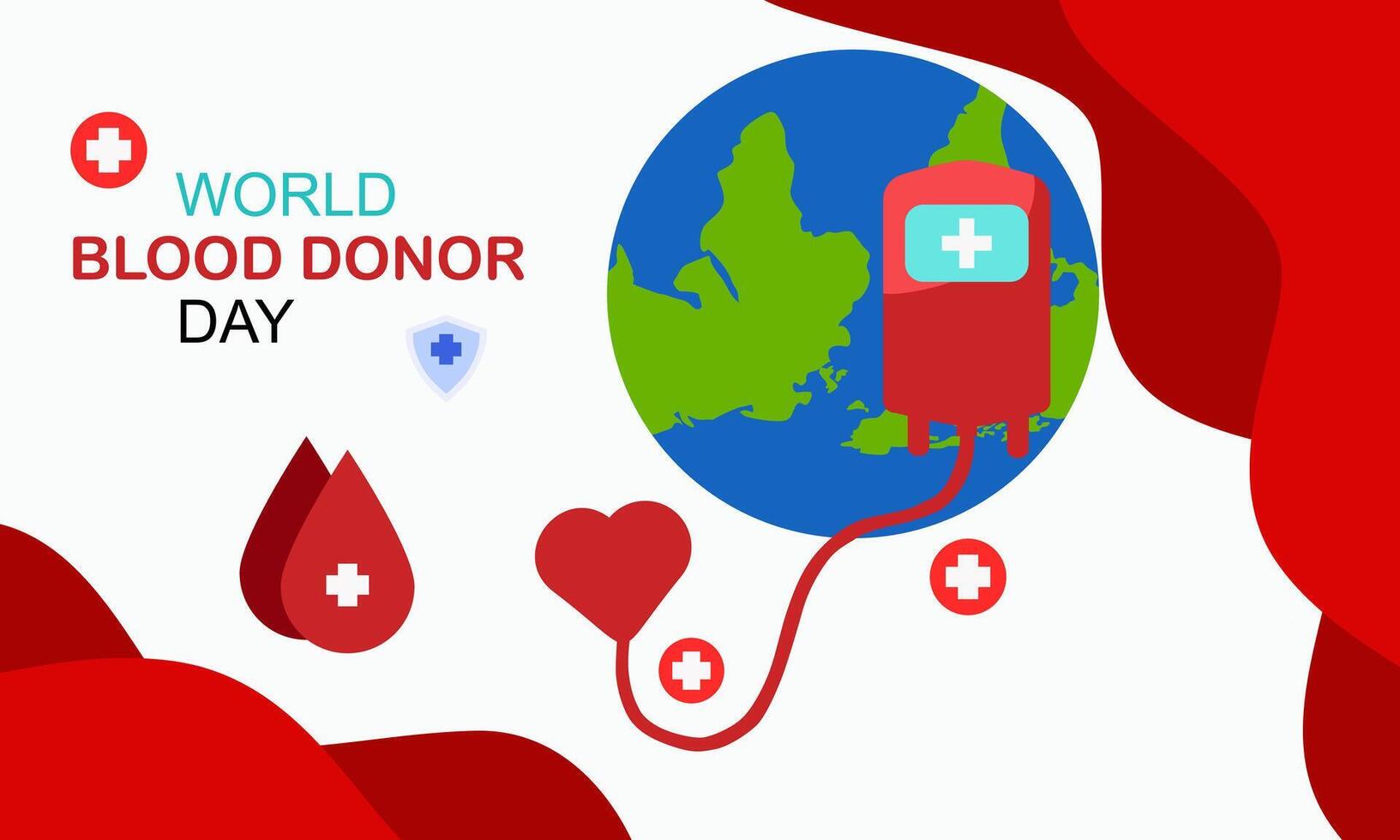 Shapes World Blood Donor Day vector