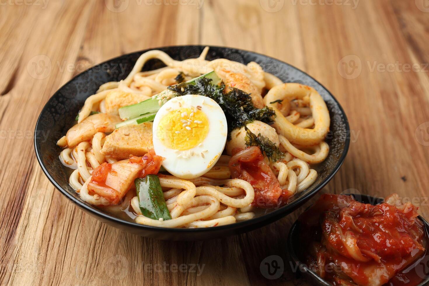 Braised Udon Noodles in Kimchi Stew photo