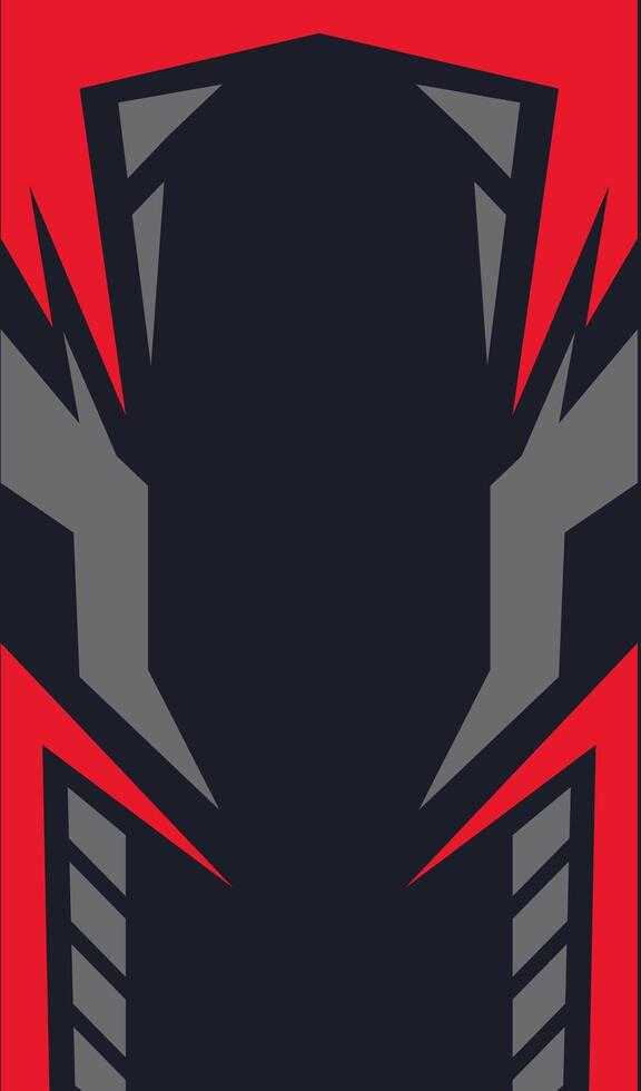 Futuristic Black and Red Gaming Jersey Design vector