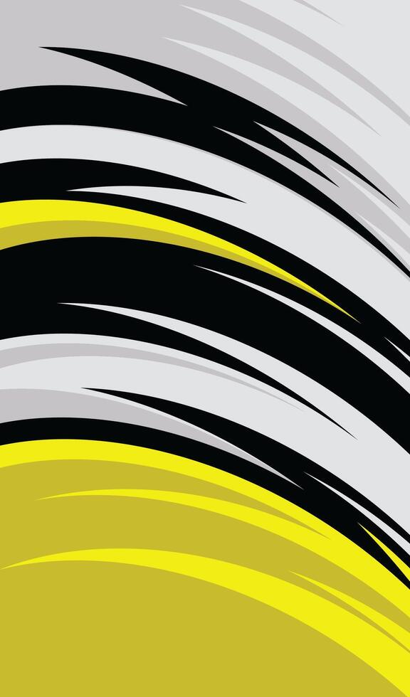 Dynamic Yellow and Black Sport Jersey Design vector