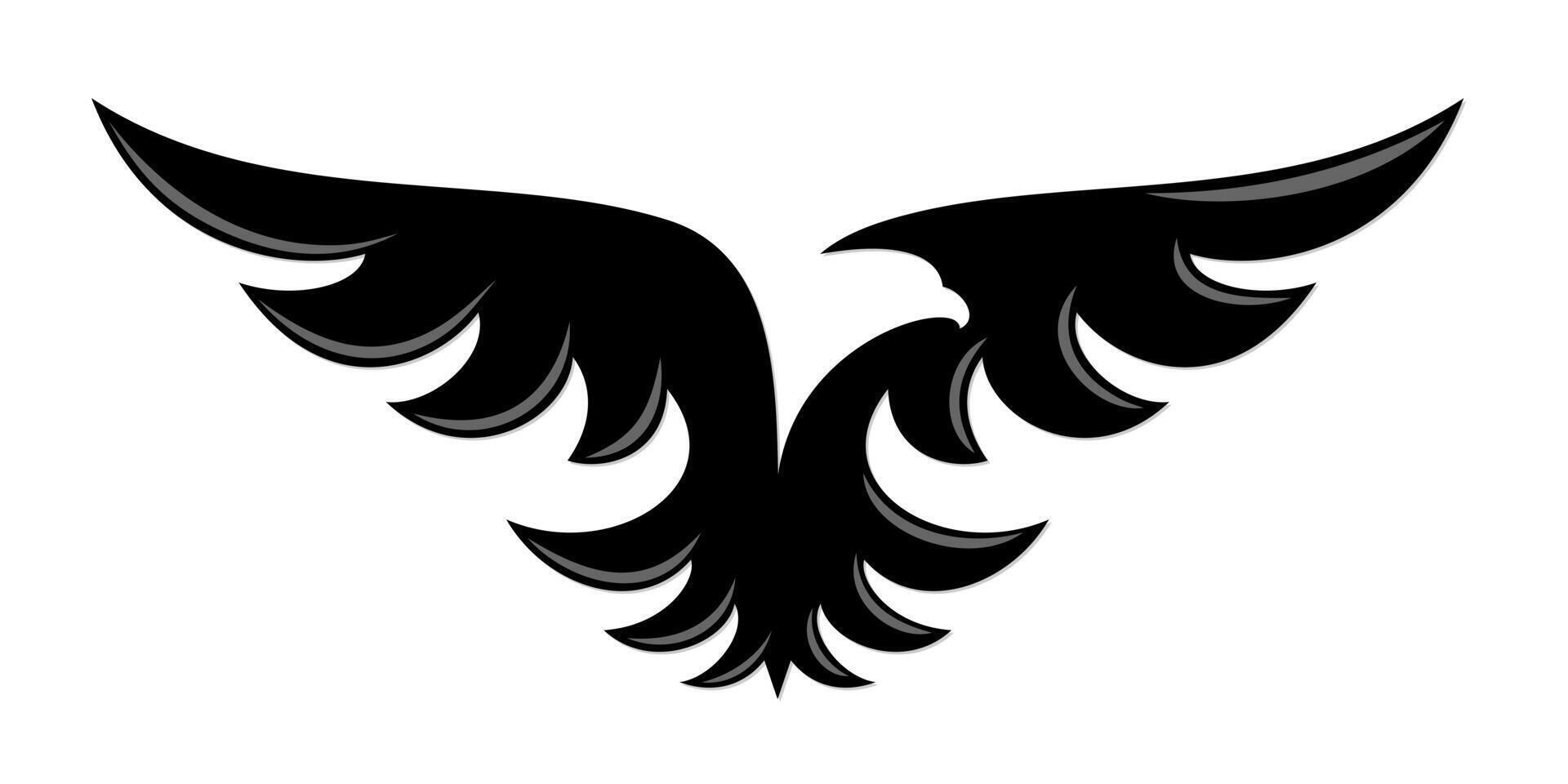 The flying a bird symbol. vector