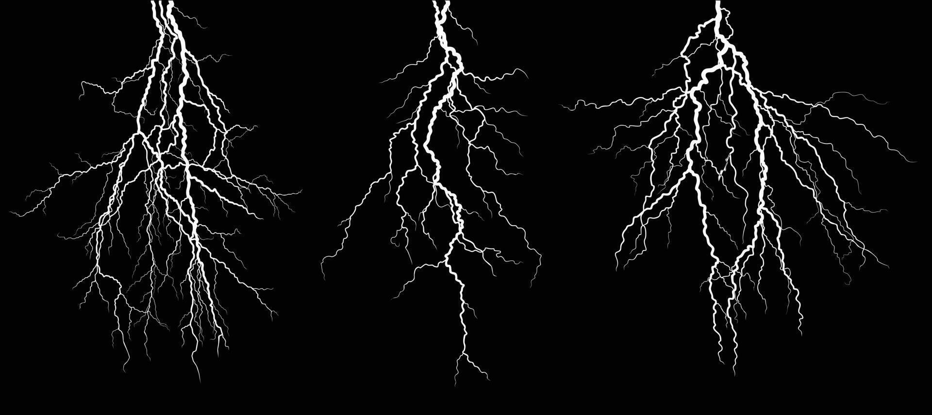A lightning stroke. vector