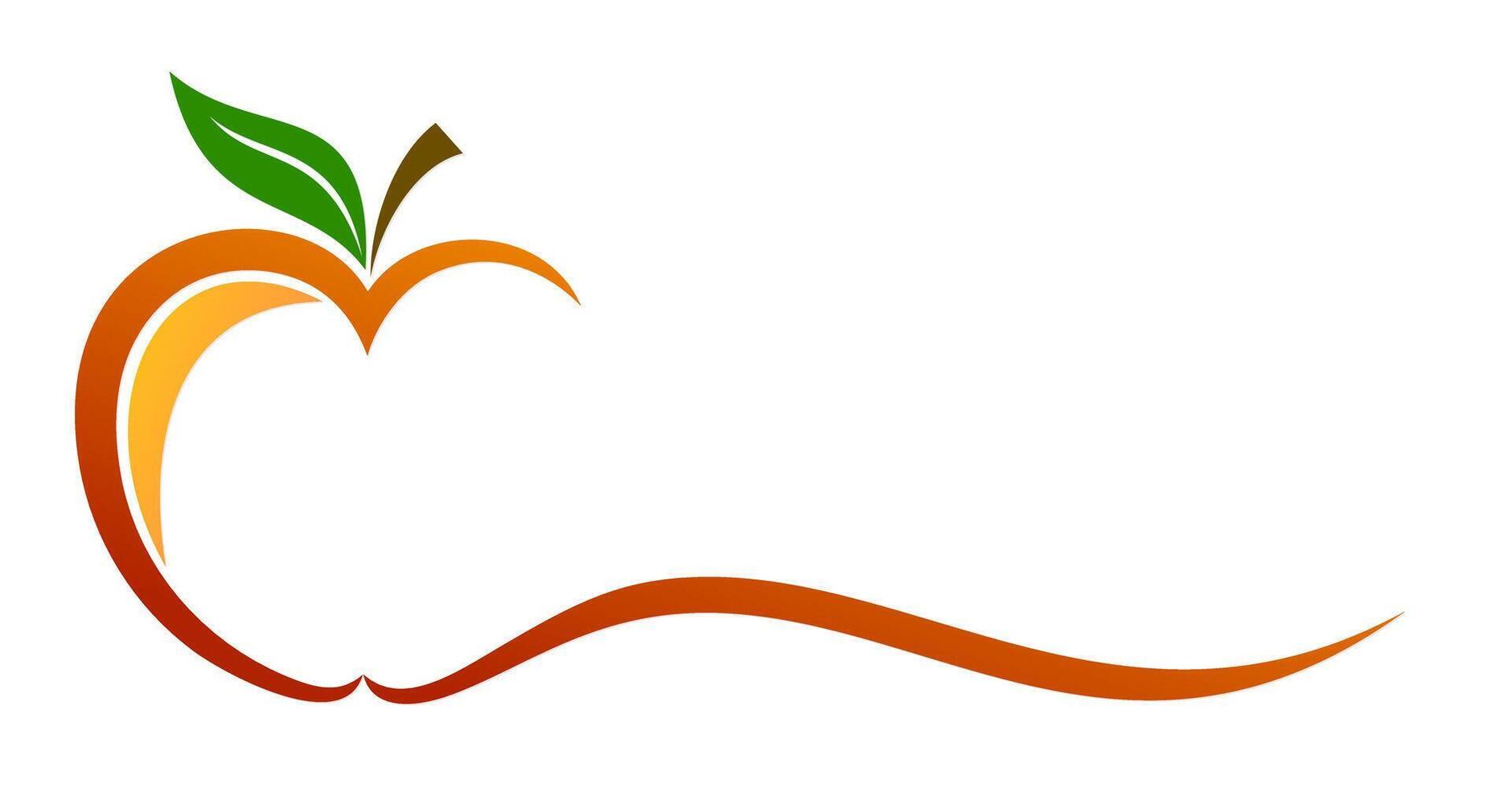 Ripe apple symbol. vector