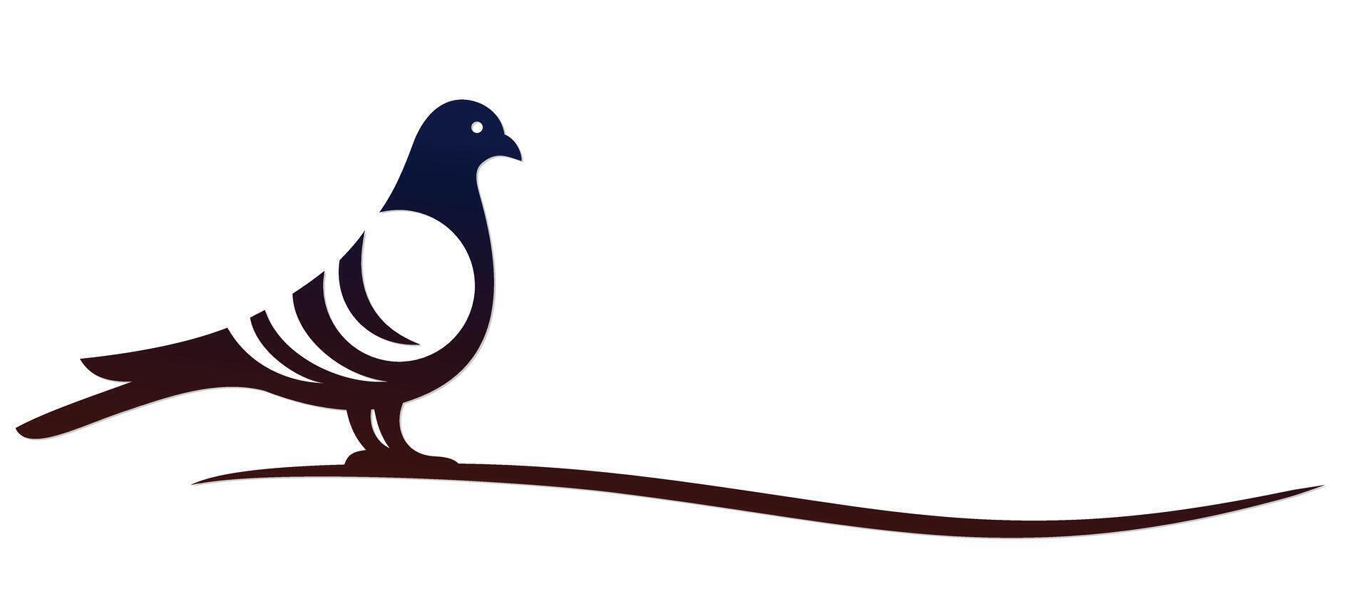 The symbol of a stylized pigeon. vector