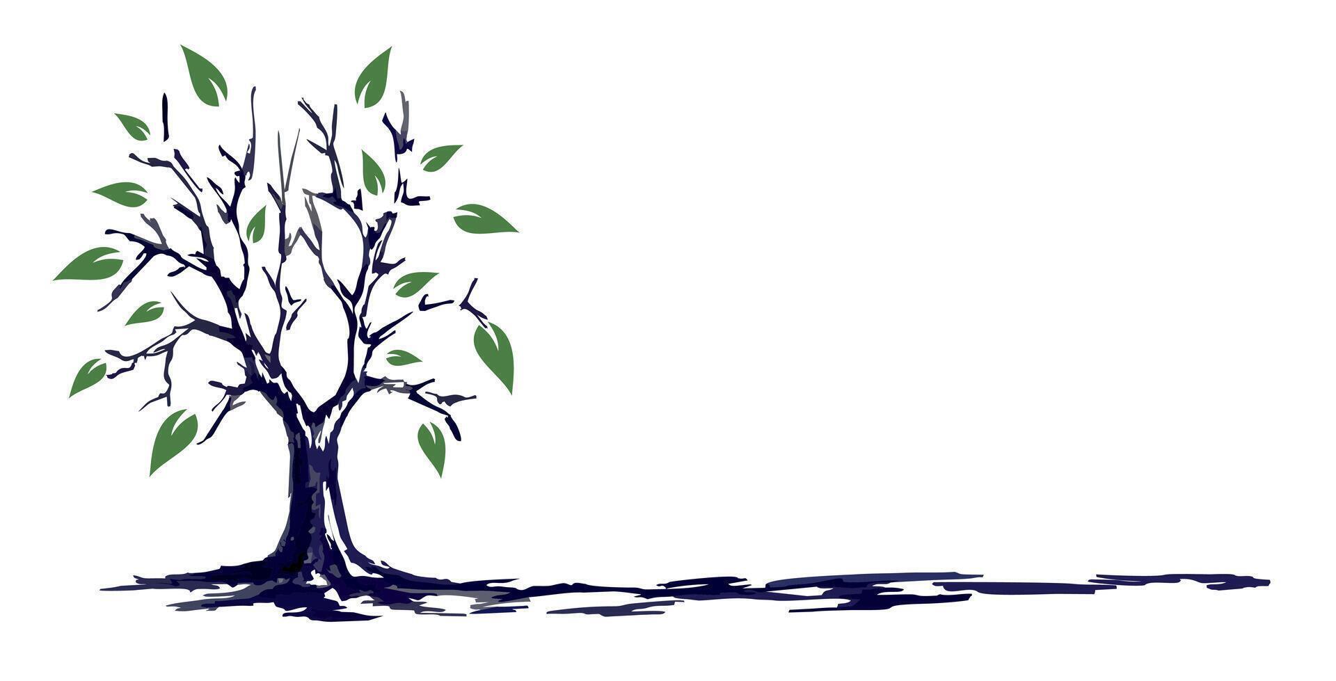 The tree Sketch. vector