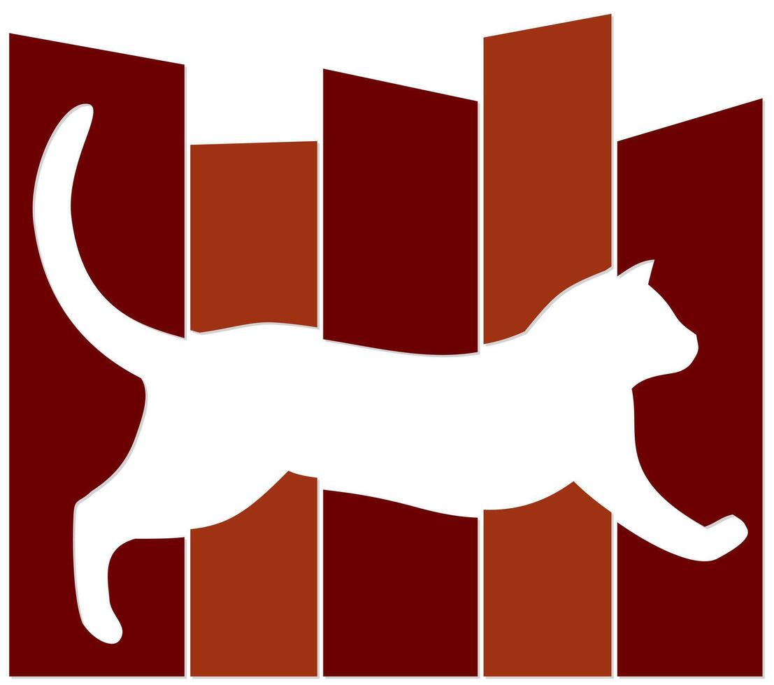 Symbol of domestic cat. vector