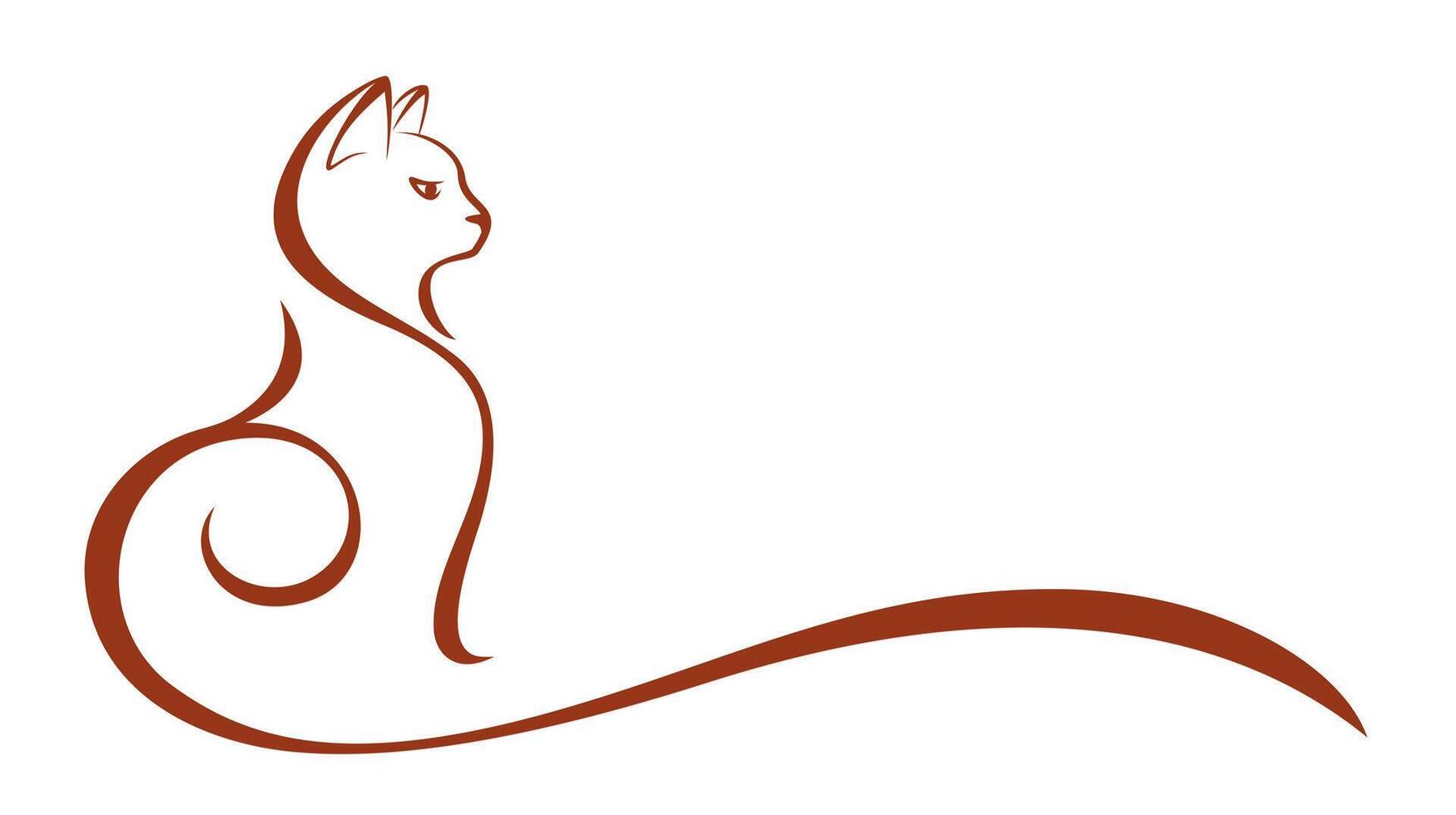 The Stylized cat symbol. vector