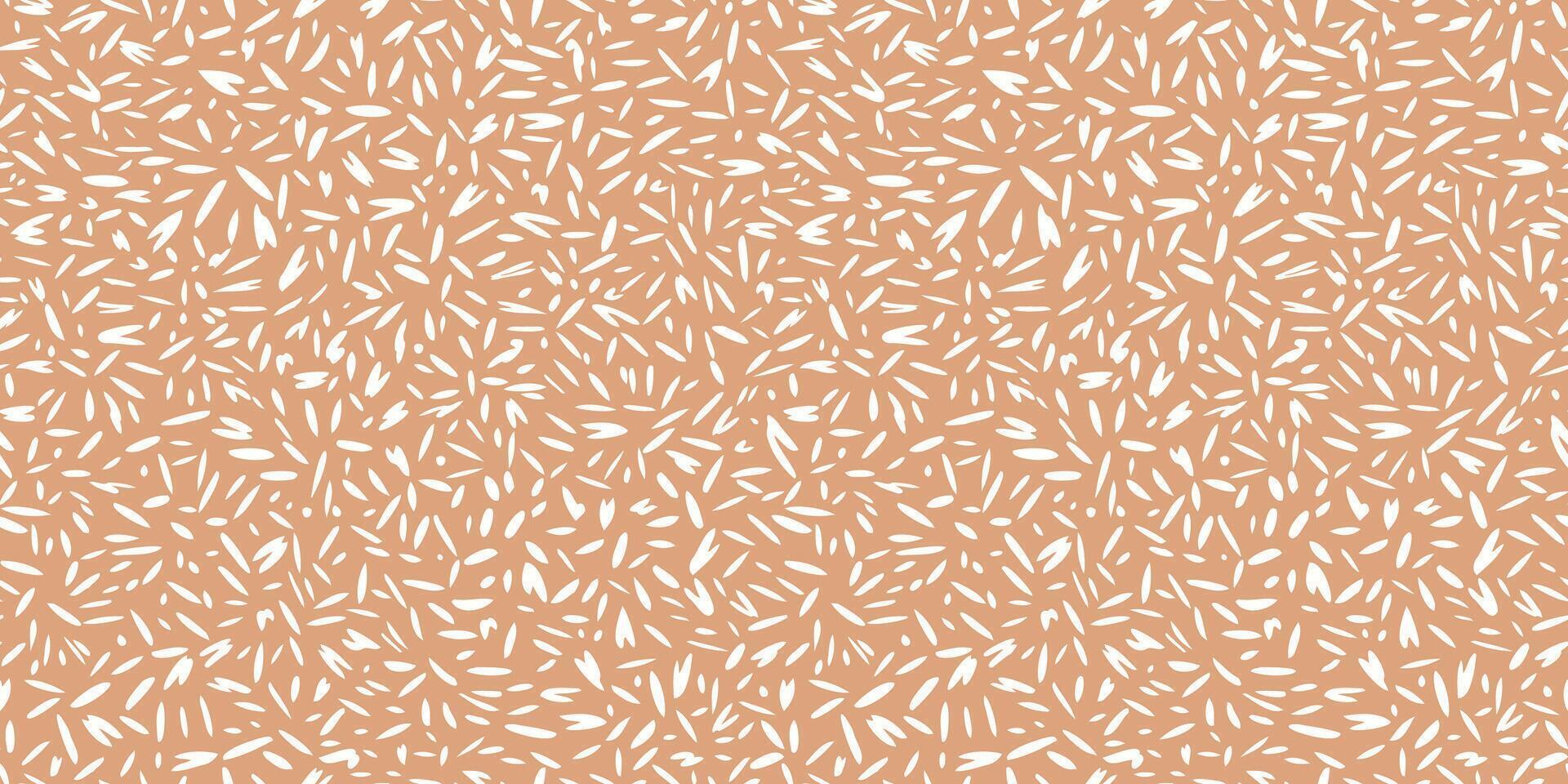 Seamless abstract pattern with beige background and scattered organic strokes. Plain minimalist print for fabric, gift wrapping, stationery, home decor, and modern digital designs. vector
