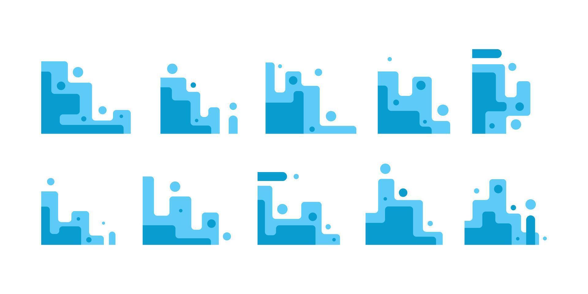 Memphis Fluid Corner Illustration vector