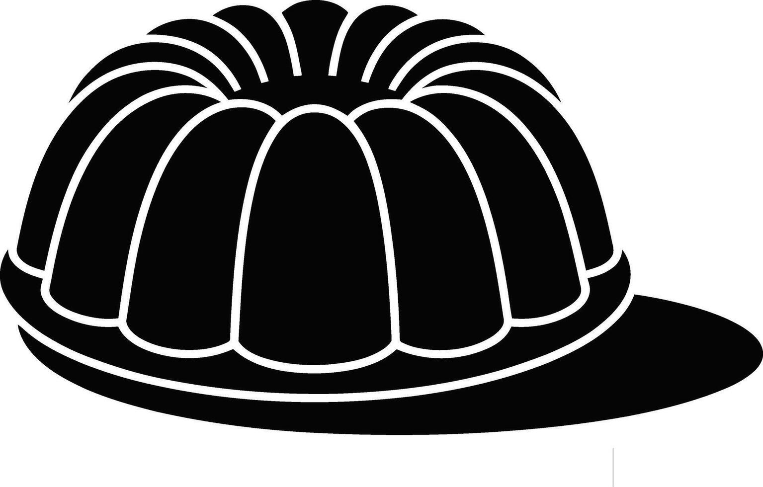 Jelly mold hat funny dessert design graphic vector