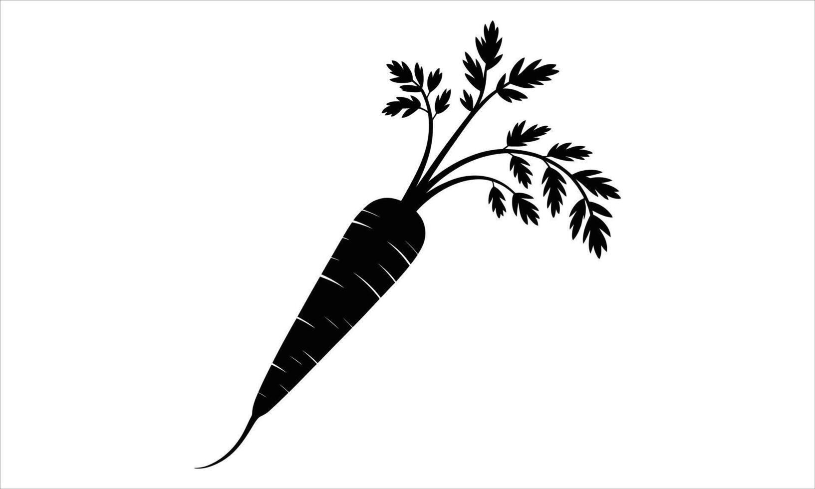 Fresh organic carrot vegetable silhouette illustration vector