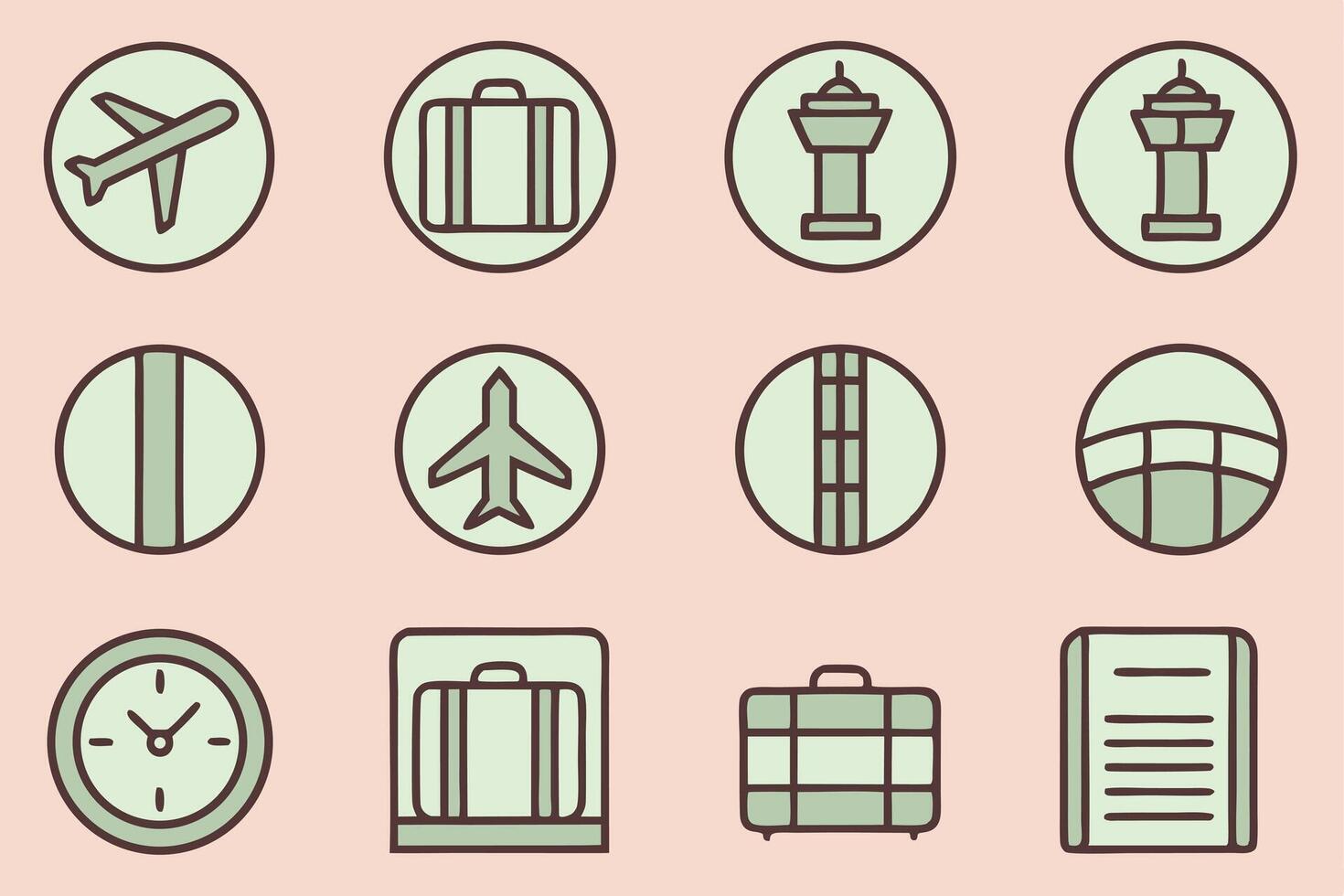 travel icons set - illustration vector