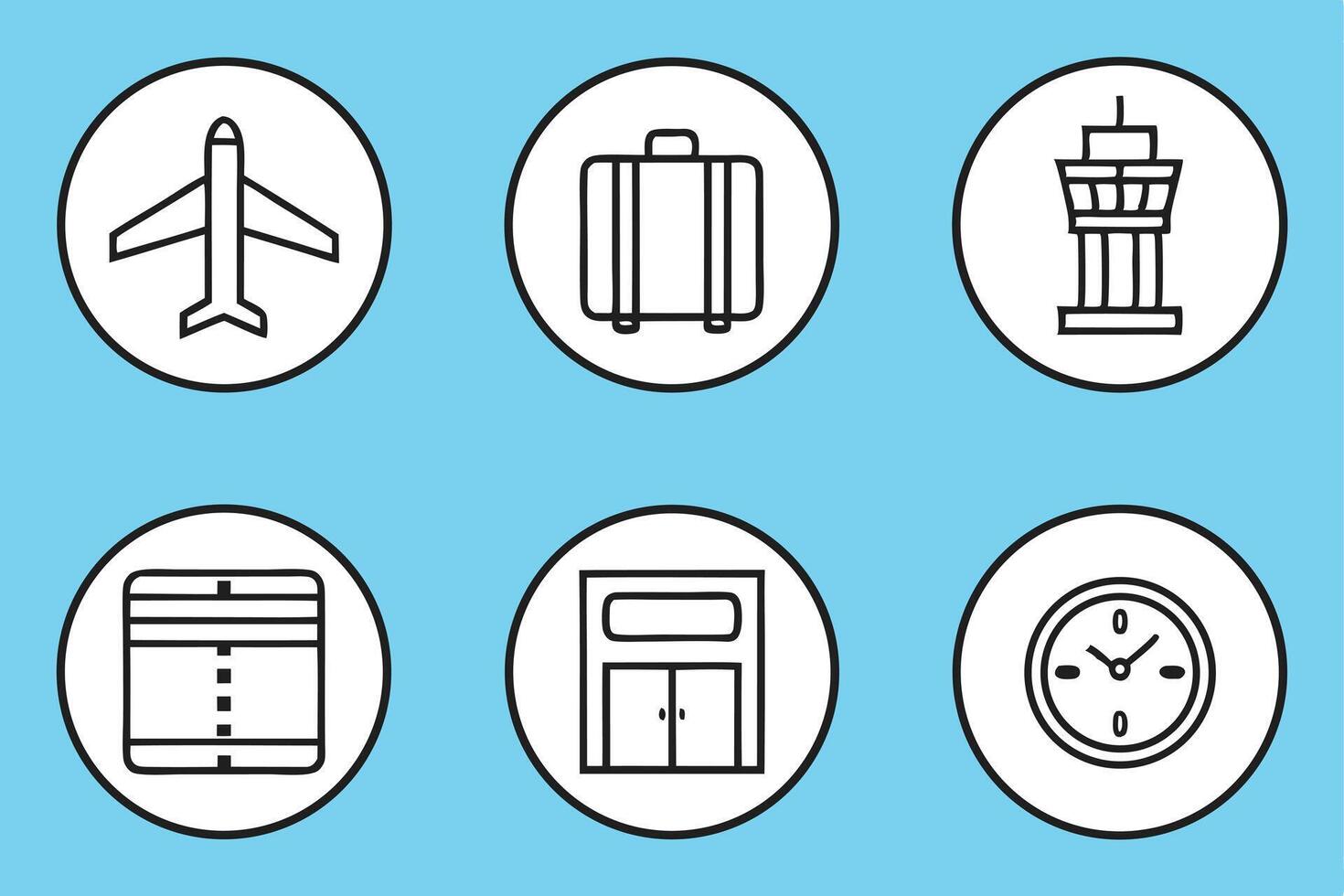 set of travel icons illustration vector